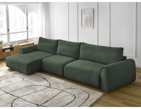 Tmavozelená rohová pohovka Aden – Bobochic Paris