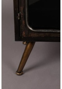 Čierna kovová vitrína 60x100x35 cm Denza – Dutchbone