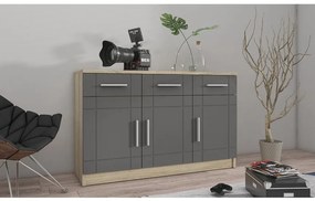 Komoda Paris 3F3S grafit/sonoma