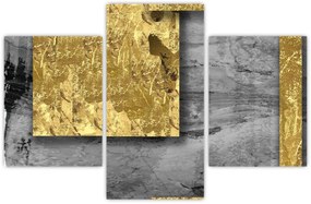 Obraz - Zlaté štvorce N⁰2 (90x60 cm)