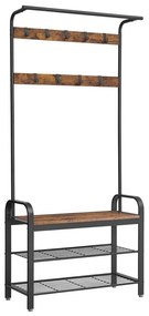 Stojanový vešiak NAVOR hnedá/čierna