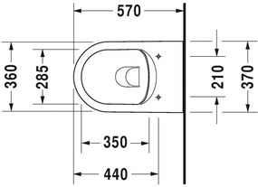 Duravit ME by Starck - Závesné WC, Rimless, biela 2529090000