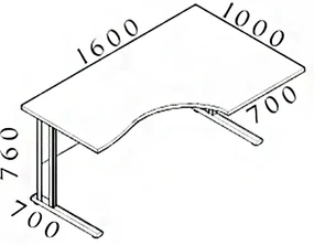 Ergonomický stôl Visio 160 x 100 cm, pravý, buk