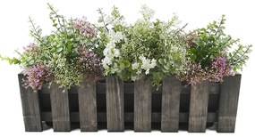 AMADEA Drevený obal na kvetináč tmavý, 62x21,5x18cm Český výrobok