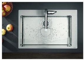 Hansgrohe S71, nerezový drez 660 vstavaný s otvorom na batériu, nerez, HAN-43302800