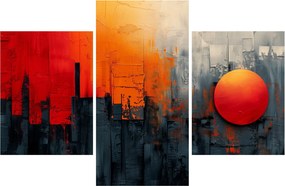 Obraz - Abstraktná maľba mesta (90x60 cm)