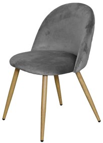 IDEA nábytok Jedálenská stolička LAMBDA sivý zamat