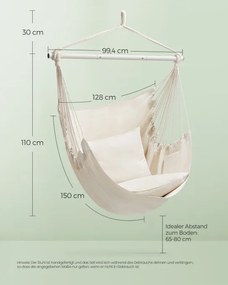 Závesné kreslo s vankúšmi GDC197M01