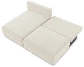 Krémovobiela rozkladacia/s úložným priestorom rohová pohovka (ľavý roh) Kalena – Makamii