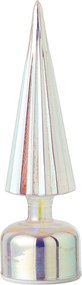Rebrovaný sklenený stromček LED svetlom M – 9*9*31 cm