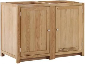 Spodná kuchynská dvojdverová skrinka z masívu s poličkami, rozmery 120×60×86 cm