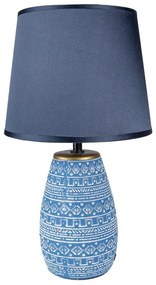 BLUE ETNO nočná keramická lampa Ø20*35