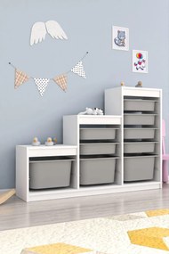 Organizér na hračky Dremonka 9 (biela + sivá). Akcia -20%. Vlastná spoľahlivá doprava až k Vám domov. 1124320