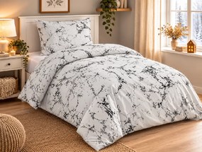 Jerry Fabrics Obliečky mikroflanel 140x200 + 70x90 cm - Mramor bílý