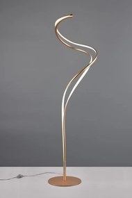 LED stojacia lampa s kovovým tienidlom v zlatej farbe (výška 160 cm) Nala – Trio Select