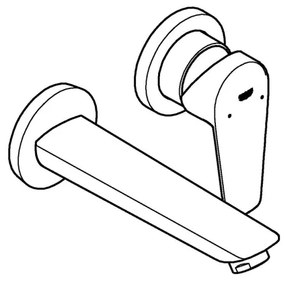 GROHE 20474001 - Umývadlová dvojotvorová batéria 177 mm lesklý chróm