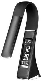 Immax 08947L -LED Stmievateľná stolná lampa s displejom LEATHER LED/7W/230V čierna