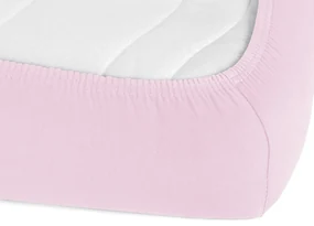 Jersey napínacie prestieradlo JR-032 Púdrovo ružová 140 x 200 - výška 20 cm