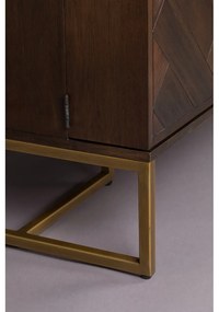 Vinotéka v dekore exotického dreva na 24 fliaš, 100x100 cm Class - Dutchbone