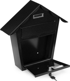 ModernHome Poštová schránka z pozinkovanej ocele - čierna ModernHome