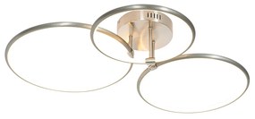 Stropné oceľové svietidlo vrátane LED 3-stupňového stmievateľného 3-svetla - Joaniqa