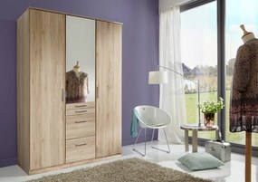 Šatníková skriňa Aachen, 135 cm, dub san remo