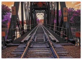 Obraz železničného mosta (70x50 cm)