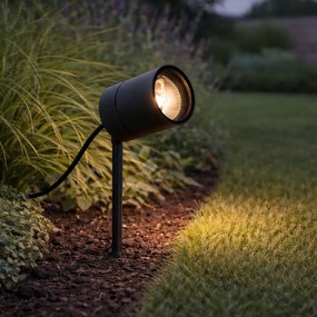 Moderné bodové čierne AR70 nastaviteľné IP44 - Solo