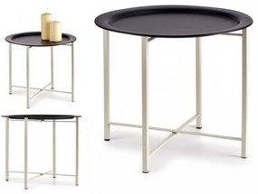 Biely balkónový set s čiernym stolíkom GOREN