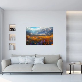 Obraz - Maľovaná horská krajina II. (90x60 cm)
