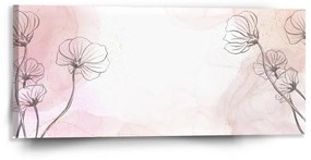 Sablio Obraz Ružový akvarel - 110x50 cm