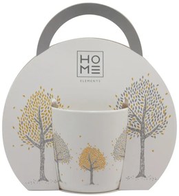 HOME ELEMENTS Porcelánový hrnček 300 ml, Stromčeky