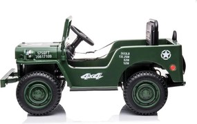 LEAN CARS JH-103 Armádne zelené auto na batérie 4x4