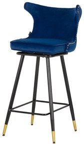 Barová stolička „Clinton Blue", 53 x 46 x 105 cm