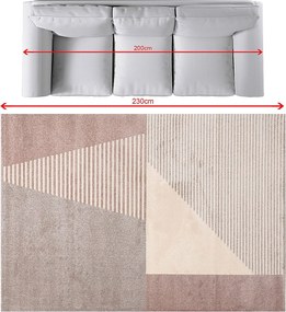 Koberec Sevilla paper white/dusty rose 160x230cm