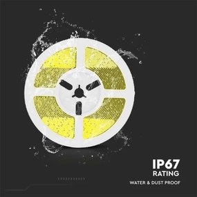 LED Stmievateľný solárny pásik LED/1,2W/3,7V 4000K IP67 5m