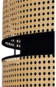 Duolla - Stojacia lampa DUO 1xE27/15W/230V pr. 40 cm ratan/čierna