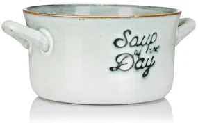 Kameninová miska na polievku Soup 500 ml svetlosivá