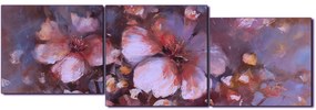 Obraz na plátne - Kvet mandlí, reprodukcia ručnej maľby - panoráma 5273FE (120x40 cm)