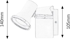 Rabalux LED kúpeľňové nástenné bodové svietidlo Steve 1x4,5W | GU10 | 430lm | 4000K | IP44