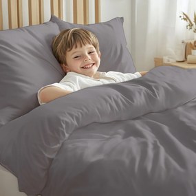 Detské bavlnené posteľné obliečky do postieľky Moni MO-077 Sivé Do postieľky 90x130 a 40x60 cm