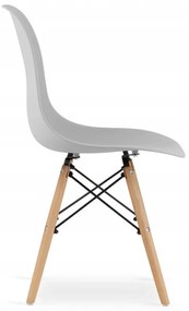 Jedálenská zostava TODI 60cm okrúhly stolový set biely + 2 stoličky OSAKA sivé