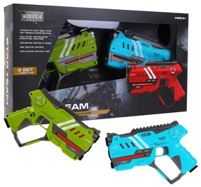 RAMIZ Laserové zbrane Laser Tag - zelená a modrá
