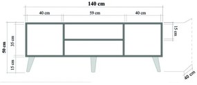 TV stolík Truva 140 cm dub sonoma