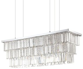 Ideal Lux - Krištáľový luster na lanku MARTINEZ 8xE14/40W/230V chróm