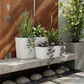 Plastový květináč Bouquet Riflo 56x19 cm bílý