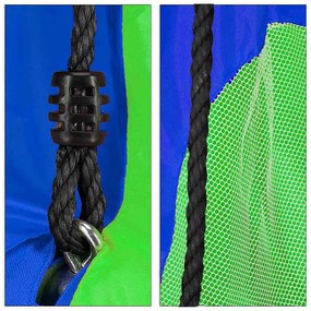 Hojdací kruh bocianie hniezdo, so stanom, 110 cm, modrý