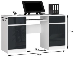 PC stolík Bahadur  (grafit lesk). Vlastná spoľahlivá doprava až k Vám domov. 1069621