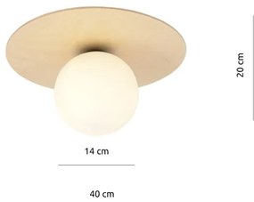 Stropné svietidlo KENZO 1xE14/10W/230V béžová