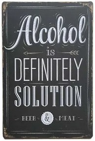 Ceduľa Alcohol is Definitely Solution